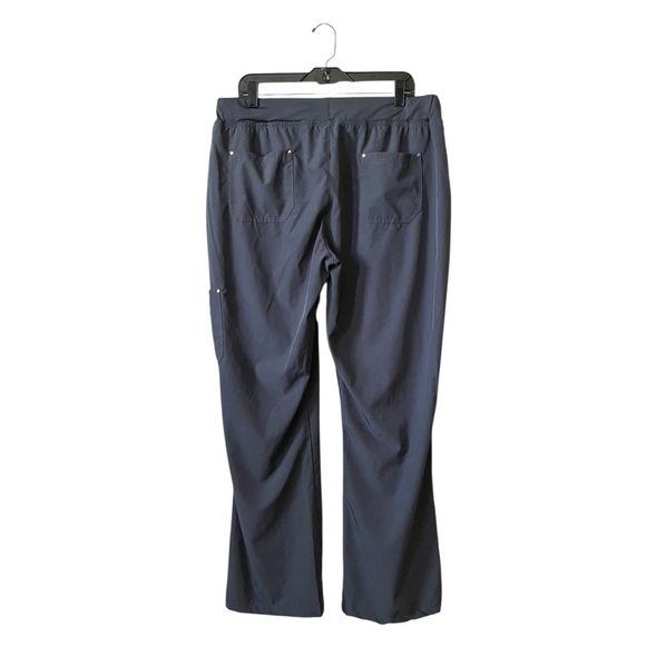 Zinnia Pull On Tech Scrub Pants Women's Size 2X Grayish Blue Drawstring Waist - Picture 4 of 5